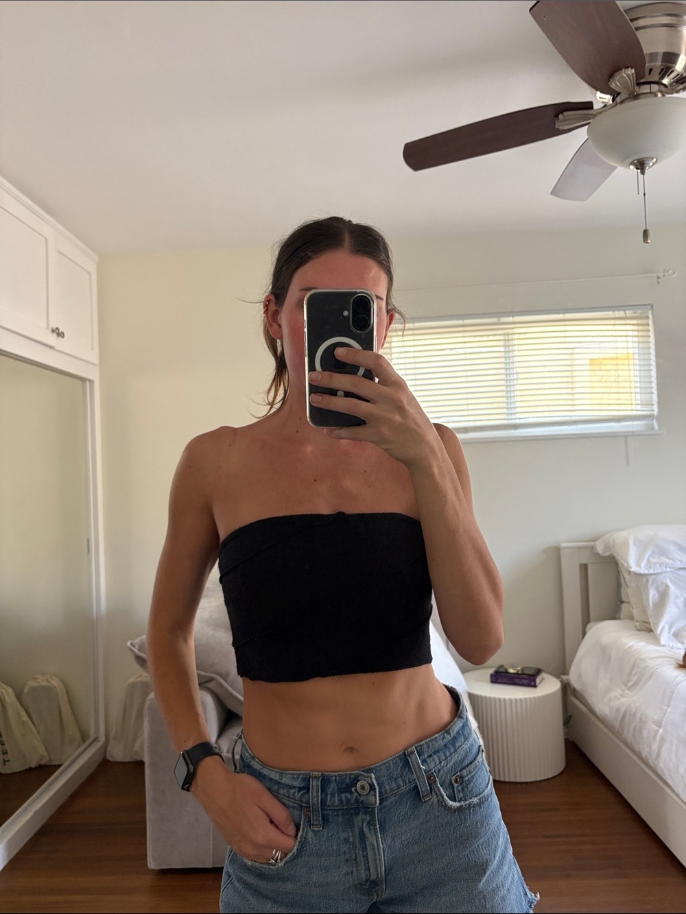 Princess Polly Black Strapless Ribbed Tube Top